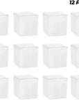 Clear Acrylic Boxes 3"X3"X3" 12 Pack