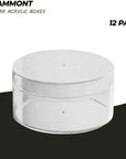 Clear Acrylic Boxes Round 4"X2" 12 Pack