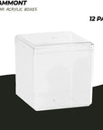 Clear Acrylic Boxes 3"X3"X3" 12 Pack