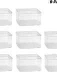 Clear Acrylic Boxes 4.25"X4.25"X2.25" 8 Pack