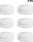 Clear Acrylic Boxes Round 5.25"X2" 6 Pack