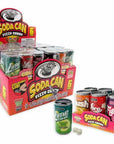 Soda Pop Fizzy Candy Cans Six-Packs: 12-Piece Box