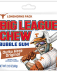 Big League Chew Bubble Gum Packs - Longhorns: 15-Piece Box