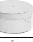 Clear Acrylic Boxes Round 4"X2" 12 Pack
