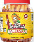 La Helada Banderilla Candy Straws: 40-Piece Jar