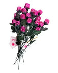 Madelaine Foiled Milk Chocolate Long Stem Roses - Pink: 48-Piece Bunch