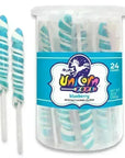 Unicorn Pops Twist Suckers - Light Blue: 24-Piece Jar