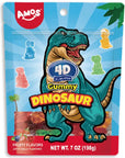 Amos 4D Gummy Dinosour Peg Bag: 12-Piece Case