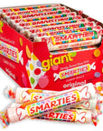Giant Smarties Candy Rolls: 36-Piece Box