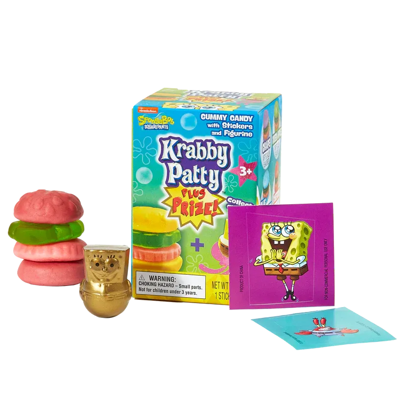 Spongebob Krabby Patty Plus Prize: 8-Piece Case – Candy Warehouse
