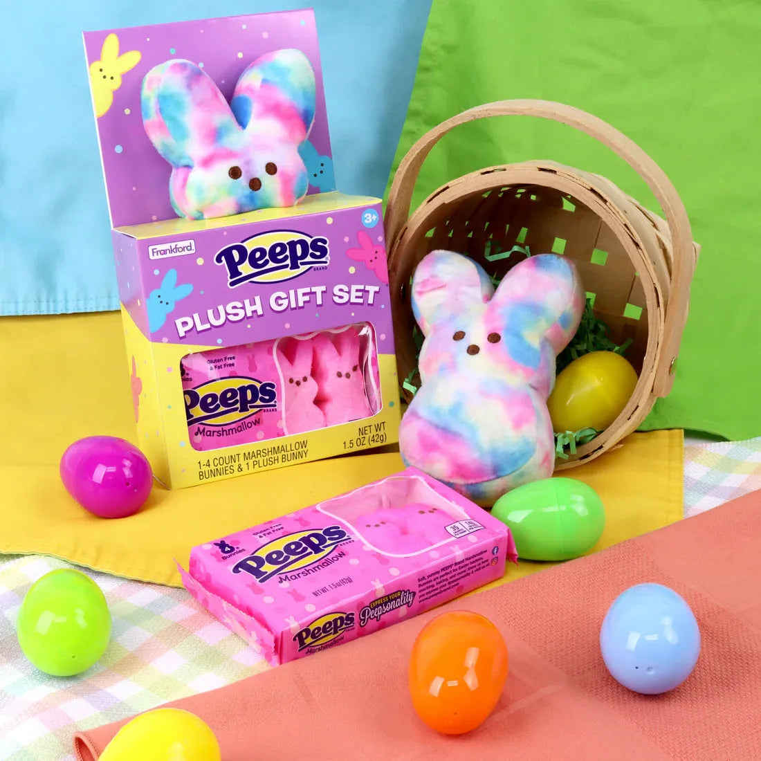 Peeps 6 piece gift set.NWT Peeps Plush Bunny Gift Set - Flower Power: 6-Piece Case  main image 2