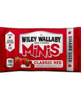 Wiley Wallaby Classic Red Mini Licorice Bites Packs: 18-Piece Box
