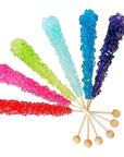 Assorted Wrapped Crystal Rock Candy Sticks: 18-Piece Box