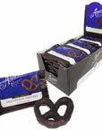 Asher's Chocolate Wrapped Dark Chocolate Pretzel: 18-Piece Display