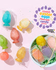 Pure Sugar Hollow Hard Candy - Crystal Eggs filled with Candy Pearls