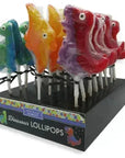 Melville Glittery Dinosaur Lollipops: 24-Piece Display