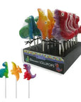 Melville Glittery Dinosaur Lollipops: 24-Piece Display