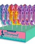 Melville Glittery Mermaid Lollipops: 24-Piece Display
