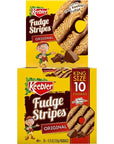 Keebler Fudge Stripes King Sized Cookies: 10-Piece Box
