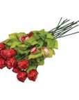 Madelaine Foiled Milk Chocolate Long Stem Roses - Red: 36-Piece Bunch