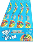 Whirly Pop Sour Fruity Rainbow Punch Mega Stick: 24-Piece Display