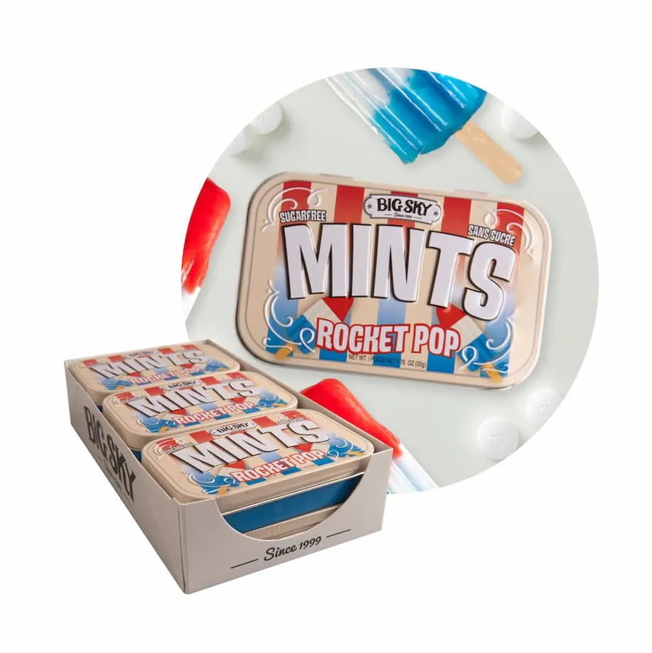 Big Sky Sugar Free Rocket Pop Mint Tins: 6-Piece Box – Candy Warehouse
