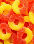 Albanese Gummy Peach Rings Peg Bags: 12-Piece Box