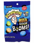 Warheads Mega Sour Booms Peg Bags: 12-Piece Case
