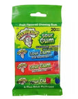 Warheads Sour Gum 4-Pack Peg Bags: 10-Piece Display