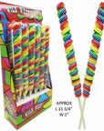 Twisty Rainbow Swirl 11-Inch Lollipops: 24-Piece Display