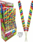 Twisty Rainbow Swirl 11-Inch Lollipops: 24-Piece Display