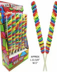 Twisty Rainbow Swirl 11-Inch Lollipops: 24-Piece Display