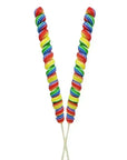 Twisty Rainbow Swirl 11-Inch Lollipops: 24-Piece Display
