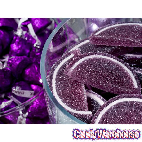 Albanese Candy Fruit Jell Slices - Grape: 5LB Box - Candy Warehouse