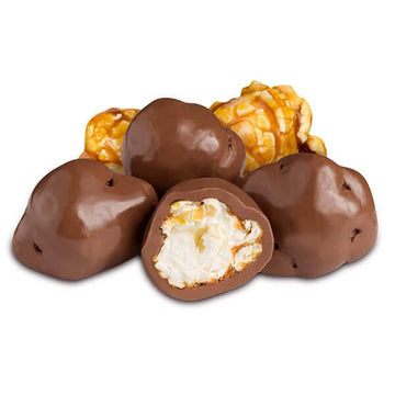 Albanese Milk Chocolate Covered Caramel Coated Popcorn Candy: 3LB Bag - Candy Warehouse