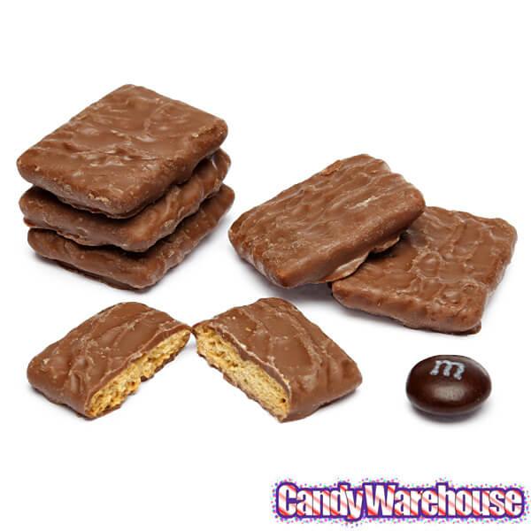 Albanese Milk Chocolate Covered Mini Graham Crackers Candy: 3LB Bag - Candy Warehouse