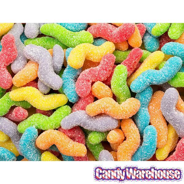 Albanese Neon Sweet Gummy Worms - Tiny: 4.5LB Bag - Candy Warehouse
