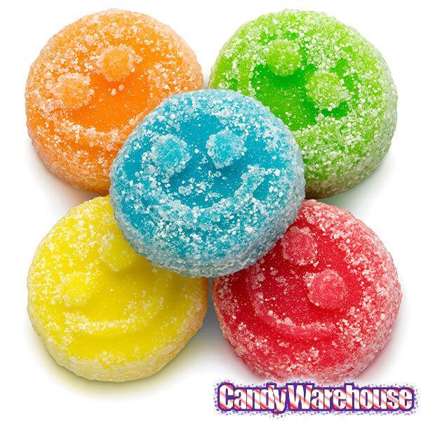 Albanese Sour Gummy Poppers Smiley Face Candy: 4.5LB Bag - Candy Warehouse