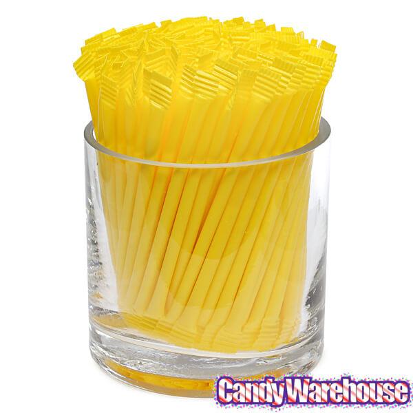 Albert's Candy Powder Filled Plastic Mini Straws - Banana: 240-Piece Bag - Candy Warehouse