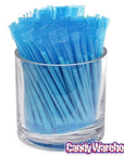 Blue Candy Powder Filled Plastic Mini Straws - Blue Raspberry: 240-Piece Bag