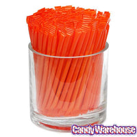 Albert's Candy Powder Filled Plastic Mini Straws - Orange: 240-Piece Bag - Candy Warehouse