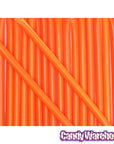 Orange Candy Powder Filled Plastic Mini Straws - Orange: 240-Piece Bag