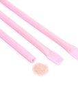 Light Pink Candy Powder Filled Plastic Mini Straws - Strawberry: 240-Piece Bag