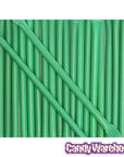 Green Candy Powder Filled Plastic Mini Straws - Watermelon: 240-Piece Bag