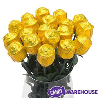Albert's Foiled Milk Chocolate Roses - Gold: 20-Piece Bouquet - Candy Warehouse