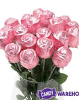 Albert's Foiled Milk Chocolate Roses - Pink: 20-Piece Bouquet