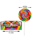 Albert's Giant Swirl Pop - Rainbow: 12-Piece Case - Candy Warehouse
