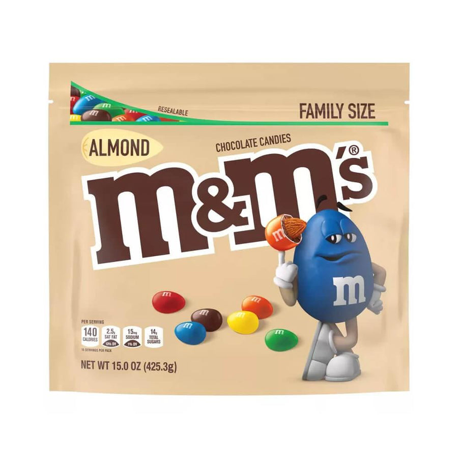 Almond M&M's Candy: 15-Ounce Bag - Candy Warehouse