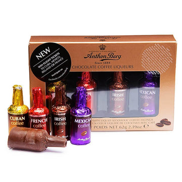 Anthon Berg Chocolate Coffee Liquor Bottles: 4-Piece Box - Candy Warehouse