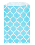 Aqua Blue Casablanca Pattern Candy Bags: 25-Piece Pack